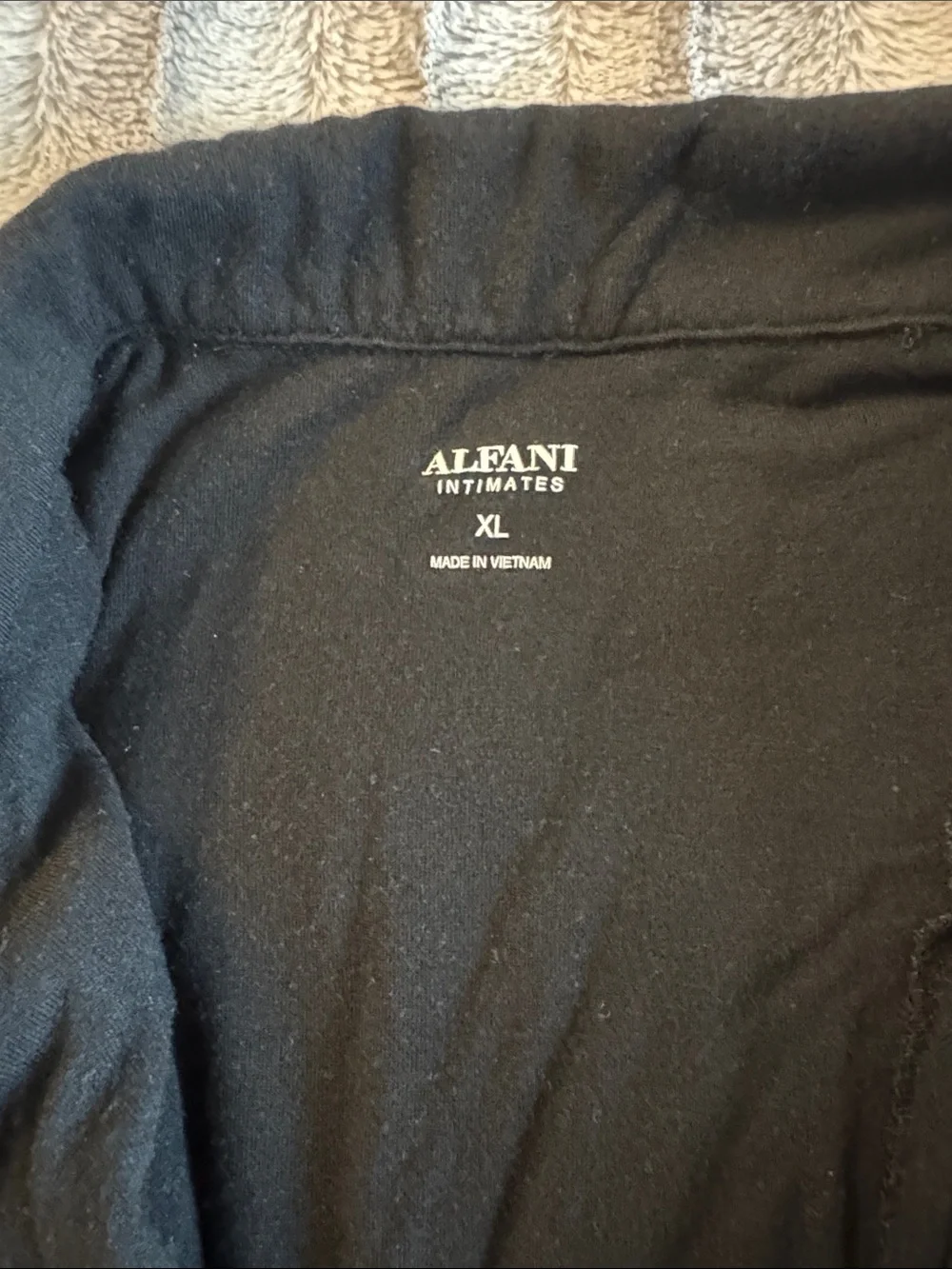Alfani Black Short-Sleeve Pajama Set with White Piping